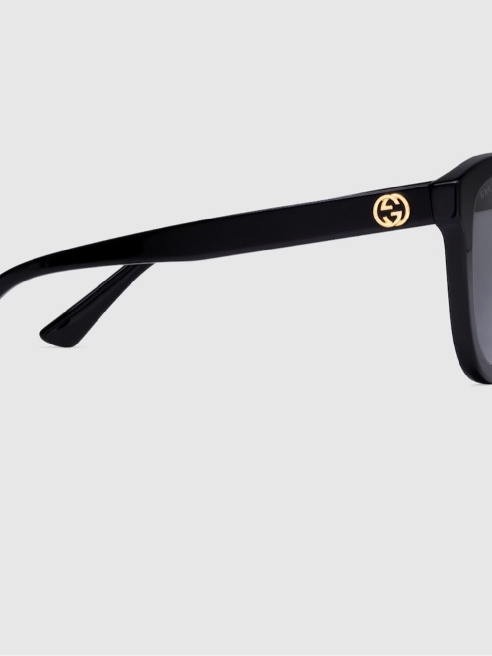 Gucci Black Frame Sunglasses with Brown Gradient Lenses - Picture 9 of 10